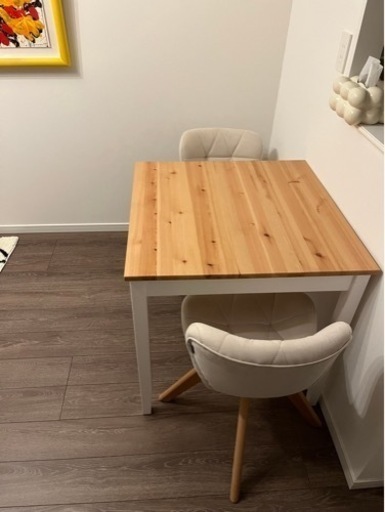 ダイニングテーブルセット　IKEA LERHAMN  ダイニングチェア