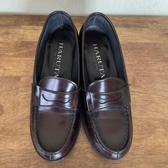 学生靴　ハルタ　ヒールアップローファー