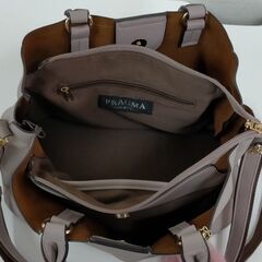 PRAGMA  バッグ 2way グレージュ の画像