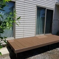 愛媛県　外構　ウッドデッキ　お洒落　外構　腐らない　激安　各サイズ　施工費税込みの画像