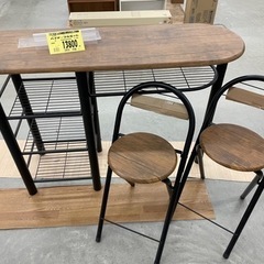 【美品】カウンターテーブル3点セット