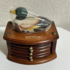 コースター5枚セット　デコイ　鴨　【j073】