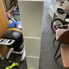 ゴミ箱　No.12300　ニトリ　ホワイト/レッド　10L×3　【リサイクルショップどりーむ荒田店】の画像