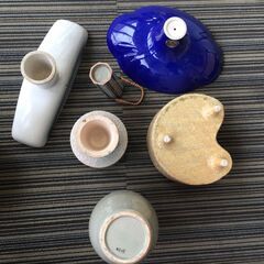 ○【0円あげます！】花びんまとめ 花瓶 花器 陶器 一輪挿し 生け花 フラワーアレンジメント 置き物 中古処分品(NF240528)Zi-1698の画像