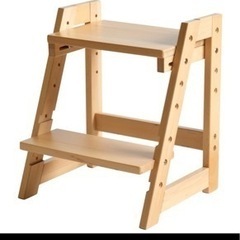 子どもの踏み台 2段木製「ステップ＆スツール」の画像