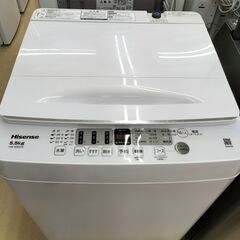 ★ジモティー割有★　ハイセンス　５．５K洗濯機　HW-５５E2W  ２０２２年製　IK-574