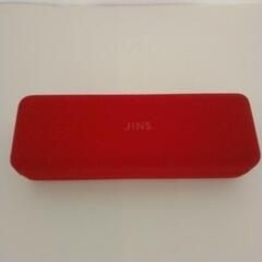 JINSの眼鏡ケ－ス　レッド色　新品　の画像
