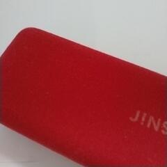 JINSの眼鏡ケ－ス　レッド色　新品　の画像