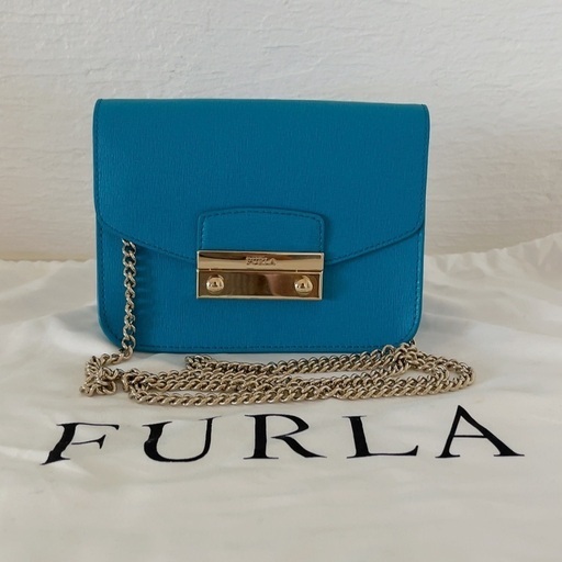 FURLA フルラ メトロポリス ショルダーバッグ ターコイズブルー ミニバッグ