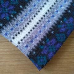 中古　プリントフリースフルジップジャケットＭ青ユニクロUNIQLOの画像