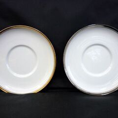 ☆Noritake カップ＆ソーサー 2客セット 金縁 銀縁 ティーカップ コーヒーカップ ノリタケ 洋食器 ペア 札幌 北20条店の画像