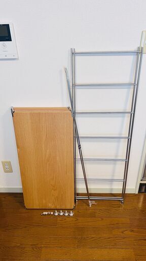 無印良品 ステンレスユニットシェルフ【A】オーク材棚・ワイド・中 幅86cm