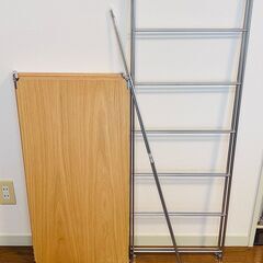 無印良品 ステンレスユニットシェルフ【B】オーク材棚・ワイド・中 幅86cm