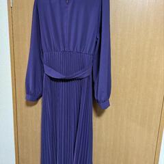 【大きいサイズ】結婚式で1回着用紫ワンピースの画像