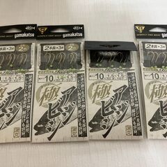 【中古雑貨】釣り用品　極アジビシ　１０号　４Pセット