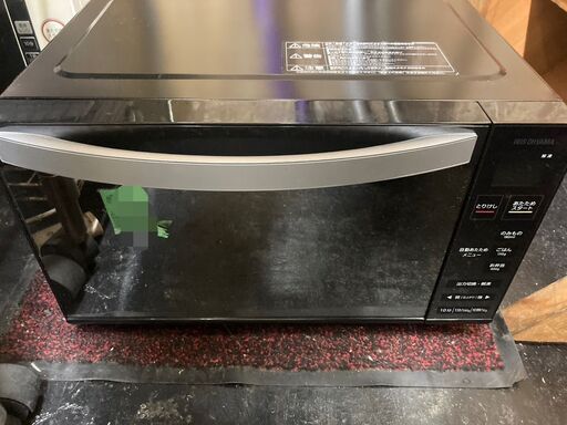 ☆中古￥5,800！IRIS OHYAMA　電子レンジ　家電　2019年製　MO-FM1804-B型　【BE163】