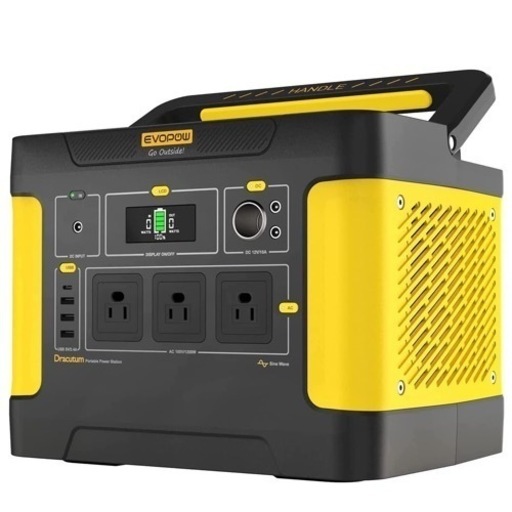Evopow ポータブル電源　　　　1531Wh 純正弦波 出力1200W