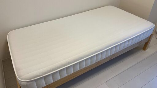 （マットレス取引者確定）美品 無印良品 シングルベッド（高密度ポケットコイル、ベッドフレーム）