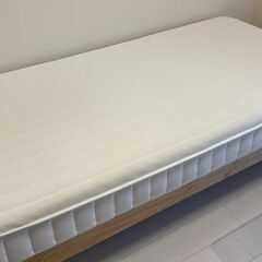 （マットレス取引者確定）美品 無印良品 シングルベッド（高密度ポケットコイル、ベッドフレーム）