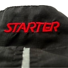 メンズ ナイロンジャケット STARTER スターター アウター ブルゾン シャカシャカ ブラック S 黒の画像