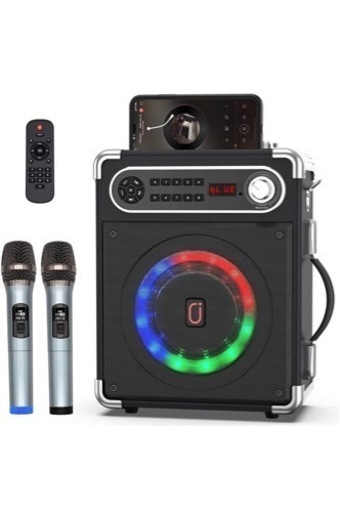 JYX スピーカーセット 拡声器 ワイヤレスマイク２本 Bluetooth