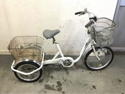 372□岐阜発/ACTIVE911/三輪自転車/自転車/走行確認済/スイング付/レバー割れ有/傷サビ有り　R4.10/31□