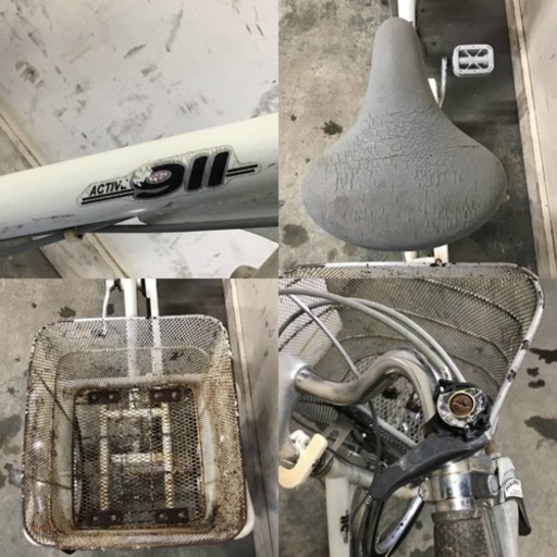 372□岐阜発/ACTIVE911/三輪自転車/自転車/走行確認済/スイング付/レバー割れ有/傷サビ有り　R4.10/31□