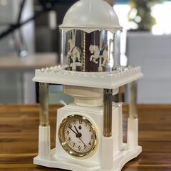 ☆オシャレ!!☆ 鹿野漆器 メリーゴーランドクオーツ 時計 イン...