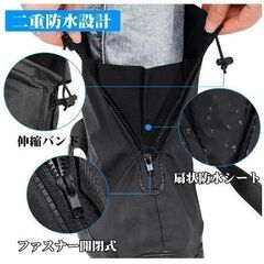 レインシューズカバー 靴底滑り止め Lサイズ ブラックの画像