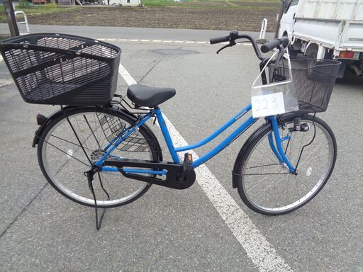 FROMAGE ２６インチシングル　軽快車ママチャリ青/黒【223】