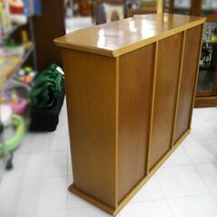 サイドボード 飾り棚 ロータイプ 幅116.5x奥行42.5x高さ98㎝ キャビネット 苫小牧西店の画像