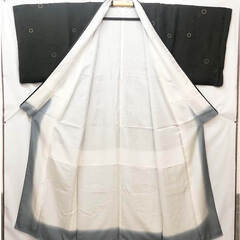 ss6409　坂東三津五郎 訪問着 深緑 婦人用 着物 上品 和装 和服 セミフォーマル 女性用 きもの 大人っぽい 落ち着いた 濃緑 グリーン系 訪問着 中古の画像