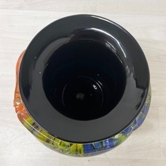 【未使用品】カメイガラス 花瓶 飾り壺 金彩 オブジェ 工芸品　生活家具 インテリア雑貨 小物 花瓶の画像