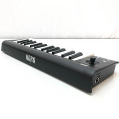 ss6416　コルグ MIDIキーボード マイクロキー25 25鍵盤 黒 取扱説明書付 元箱付 KORG MICROKEY-25 USBキーボード MIDIコントローラー デジタル楽器 軽量 コンパクト パソコン 入力 DTM 作曲 演奏 MIDIキーボード 中古の画像