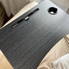 ローテーブル　折りたたみ　黒　　ベッド