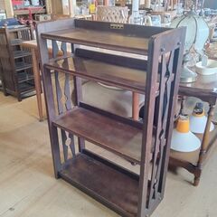 本棚　昭和レトロ　ニイダ木工　飾り棚　家具　木製棚 ✨ ニイダ木工 棚 レトロ家具✨ 木製 本棚 昭和レトロ ニイダ木工 飾り棚