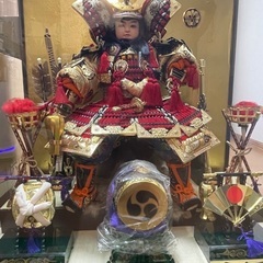 五月人形（箱有、毛氈付き）