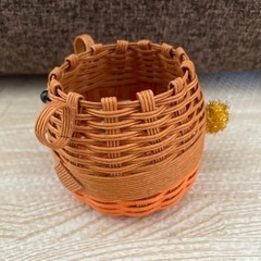 未使用　入れ物　くま　かごの画像