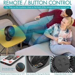 リモコン付き8インチテーブルファン、USBデスクファン、RGBムードライト付きポータブルデスクトップエアサーキュレーター、3つの速度と3つのタイマー設定、ホームオフィスの寝室用の360°回転可能なパーソナルテーブルファン　まとめ買い歓迎　卸ます　アマゾン引き上げ商品　倒産品　ネット商材　卸ます　転売　アマゾン引き上げ商品　卸し　問屋　倒産品　転売OK　ネット商材　アマゾン　商品　景品　コンペの画像