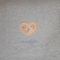 クレージュフェイスタオル2枚ホワイトブルーの画像