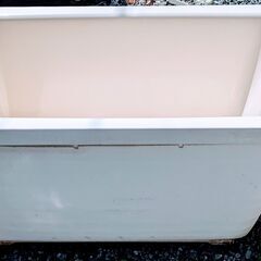 ◆中古◆浴槽◆INAX◆1200サイズ◆公団用 据え置きタイプ◆1方全エプロン(前)◆右排水◆和洋折衷タイプ◆色：ミスティアイボリー◆の画像