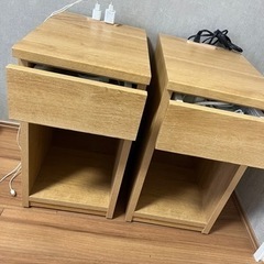 家具 ベッド　サイドボード　2個セットの画像