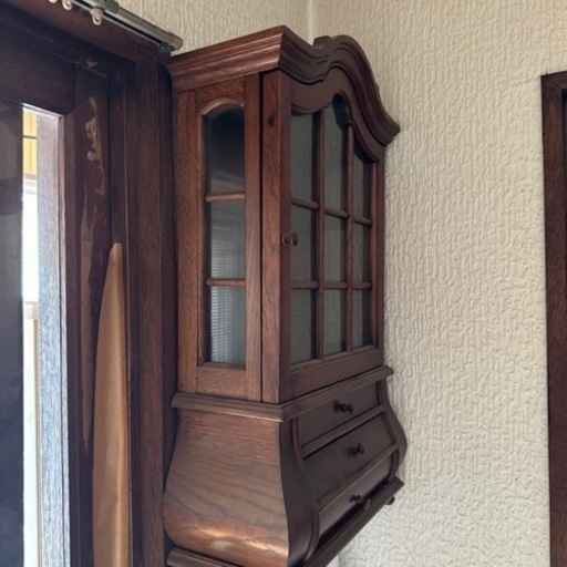 収納　アンティーク　壁棚