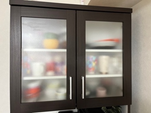 家具　食器棚　ニトリ　カップボード　茶色