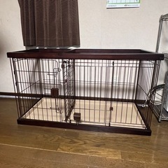  ペティオ (Petio) トイレのしつけが出来る ドッグルームサークル ブラウン スモールの画像