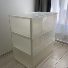 【無印良品】ＰＰ衣装ケース引出式・大　(3個セット)
