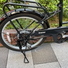 🔶新車🔶20インチ　ミニベロ　アサヒサイクル　ブライトデイ　SHIMANO/外装6段変速　LEDオートライト　マットブラック　　の画像