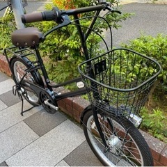 🔶新車🔶20インチ　ミニベロ　アサヒサイクル　ブライトデイ　SHIMANO/外装6段変速　LEDオートライト　マットブラック　　の画像