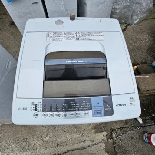 【‼️ファミリーサイズ‼️】日立全自動洗濯機 7kgピュアホワイト