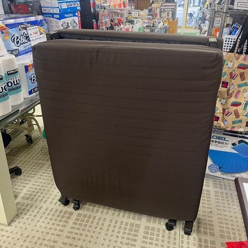 【お買得品】折りたたみベッド シングルサイズ 約 横幅80×縦190×奥行12(cm)  中古品